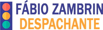 logotipo da empresa que contém um semáforo na cor azul e o nome Fábio Zambrin Despachante